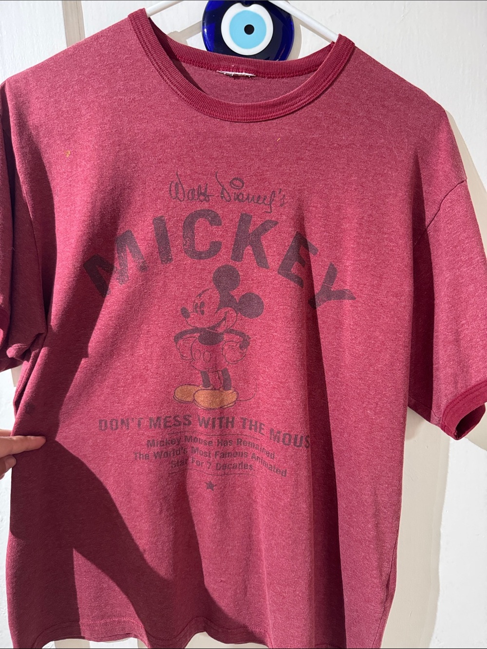 Vintage “Don’t Mess with the Mouse” Mickey Mouse Ringer T